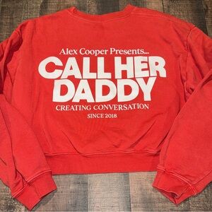 Unwell: Call Her Daddy Red Crewneck Sweatshirt